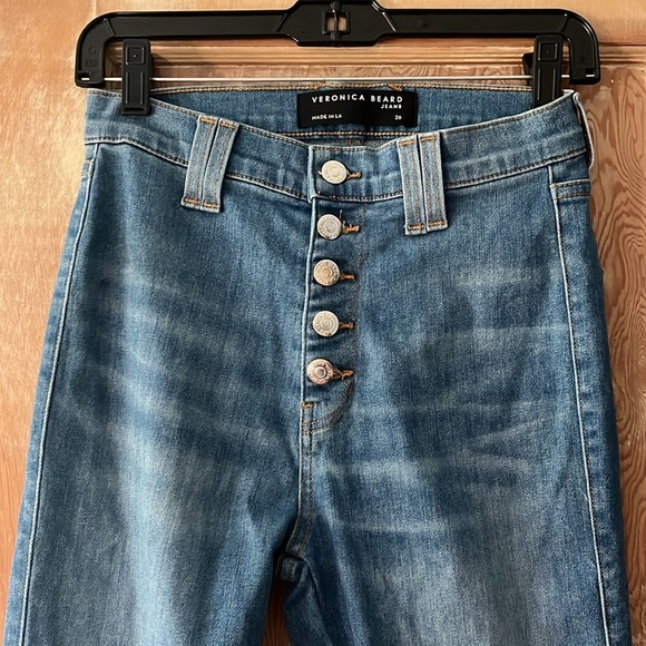 Veronica Beard Sheridan High Rise Bell Bottom Jeans, Lakeshore - 26 - Picture 5 of 10